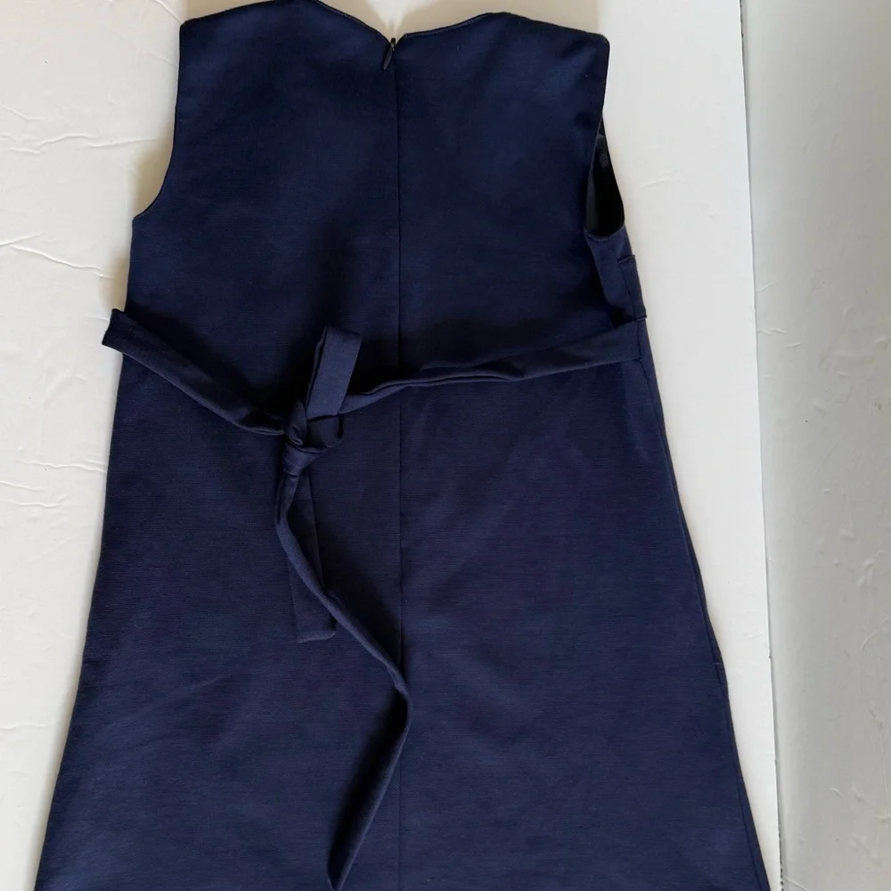 Le Belle Navy and Cream Colorblock Dress Toddler Girl size 6